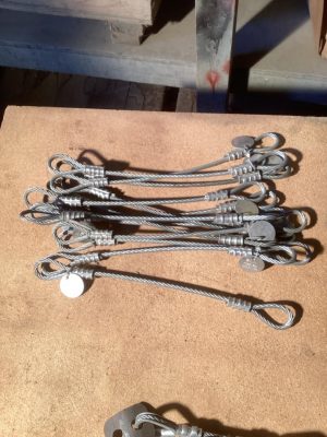 CABLE, SAFETY, HD GRABBER BOX, 1/4''X 14'' NO THIMBLE EYES, 250T