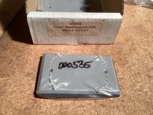 COVER, WEATHERPROOF, SINGLE OUTLET, GRAY